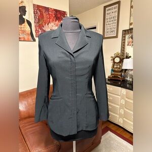 LIKE NEW VERTIGO PARIS WOMENS FRONT ZIPPER BLAZER SIZE S BLACK COLOR